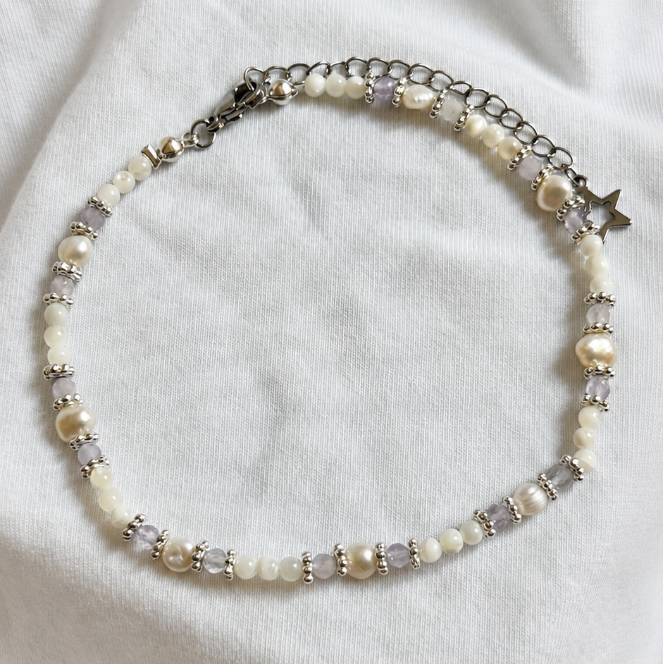 lavender sunset anklet
