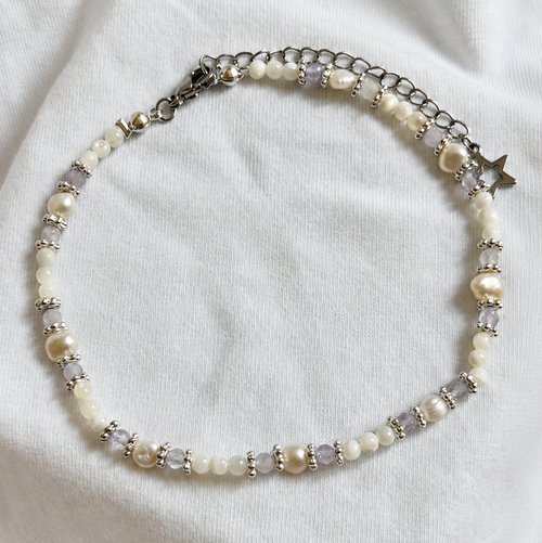 lavender sunset anklet